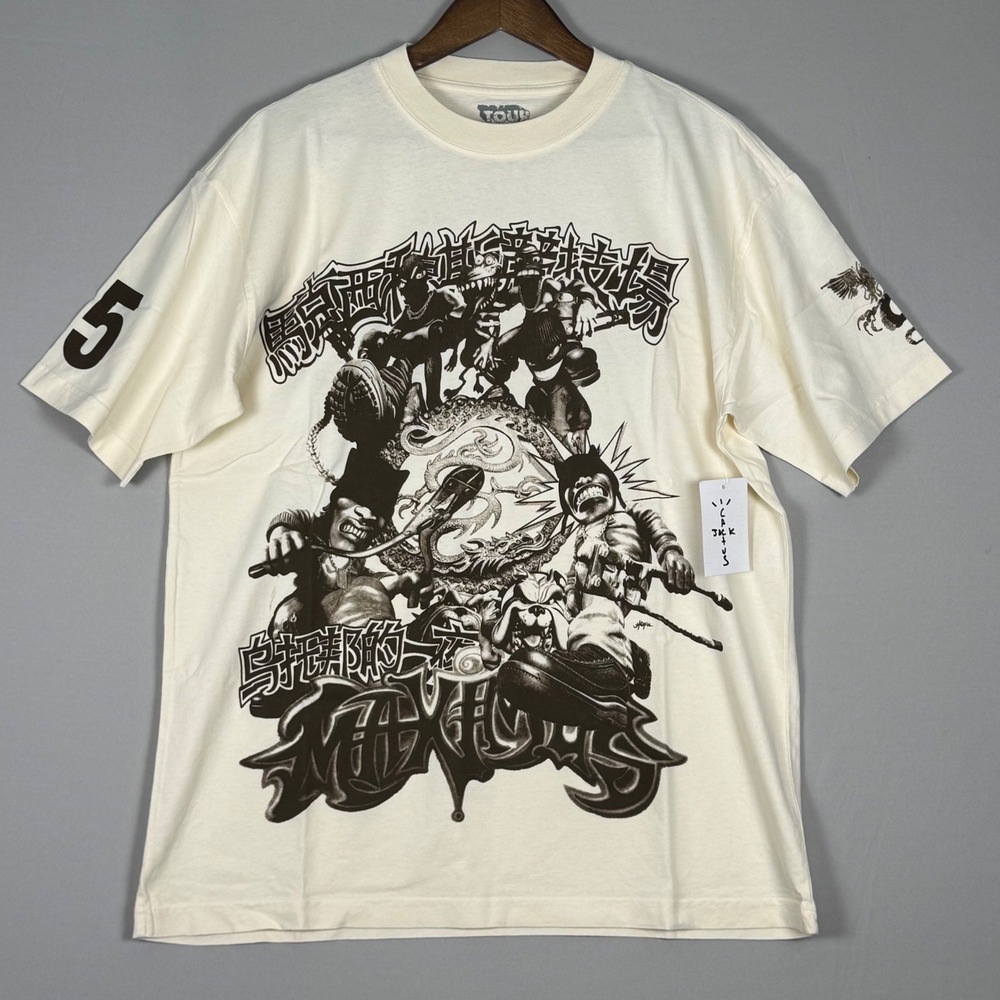 Travis Scott Cactus Jack Maximus in Sanya Tee Mens L Cream NWT Tour Graphic